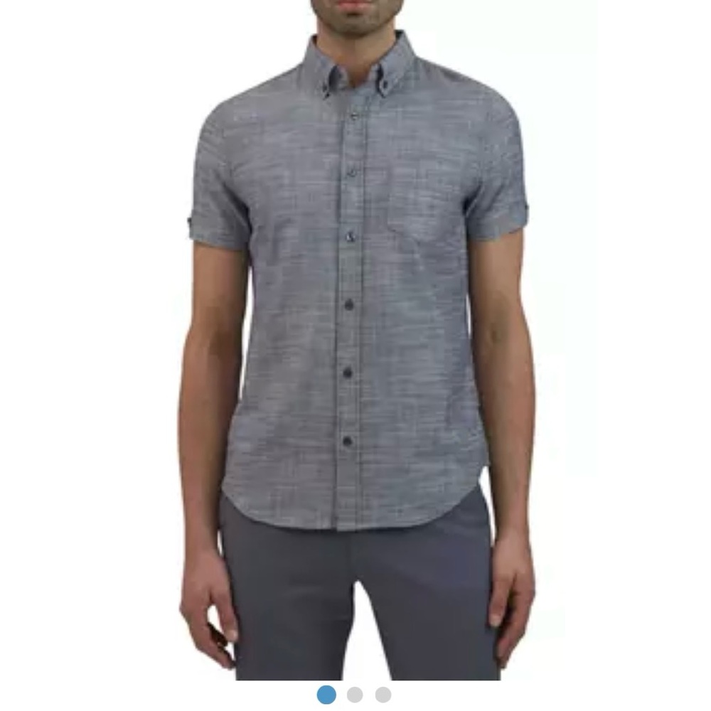 Ben Sherman Men's Short Sleeve Slub Twill Shirt